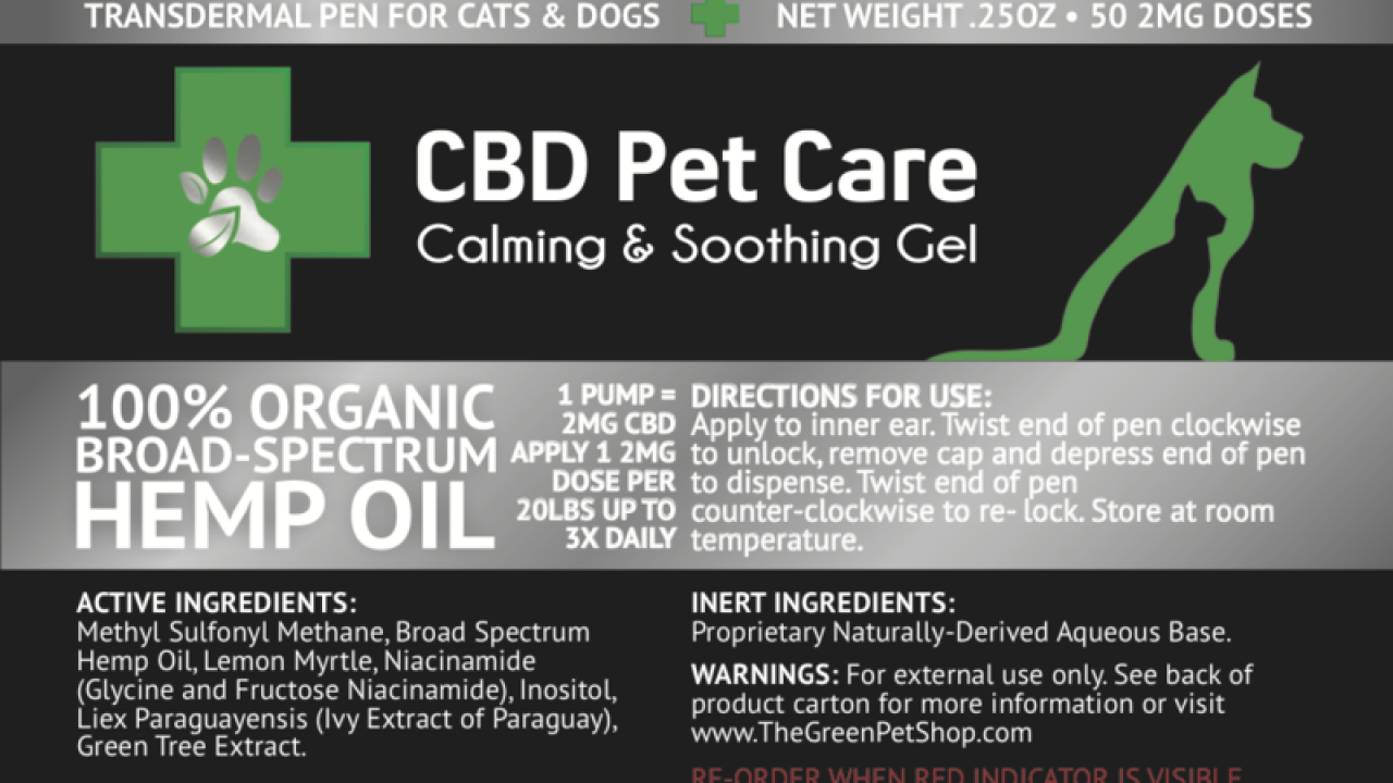 Cbd gel pen for sales dogs